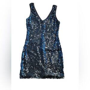 NWT LOVE Reign Metallic Sequin Cocktail Party Mini Dress Size S